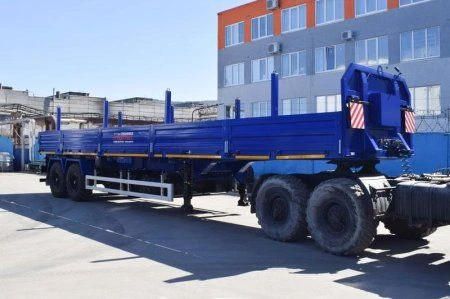 مقطورة نصفية UZST 9180A مع منصة معدنية ونظام EBS