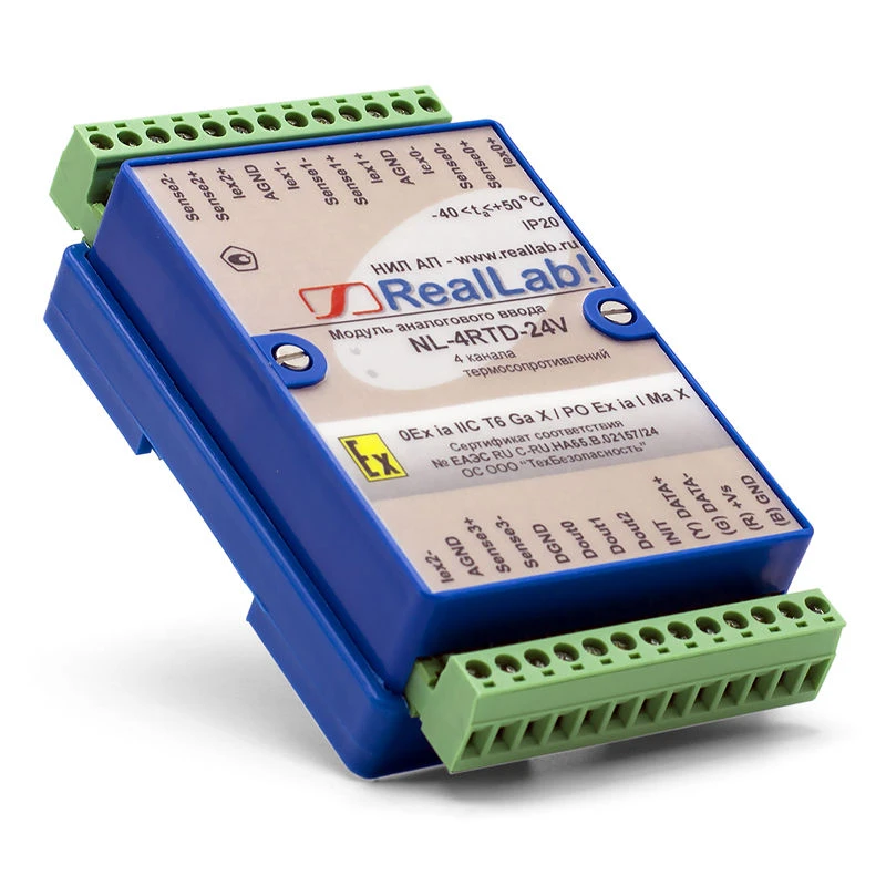Intrinsically Safe RTD Signal Input Module NL-4RTD-24V