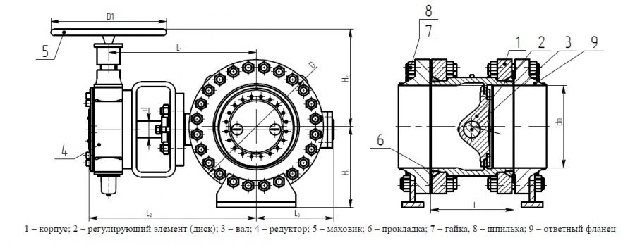 Затвор дисковый регулирующий ЗР