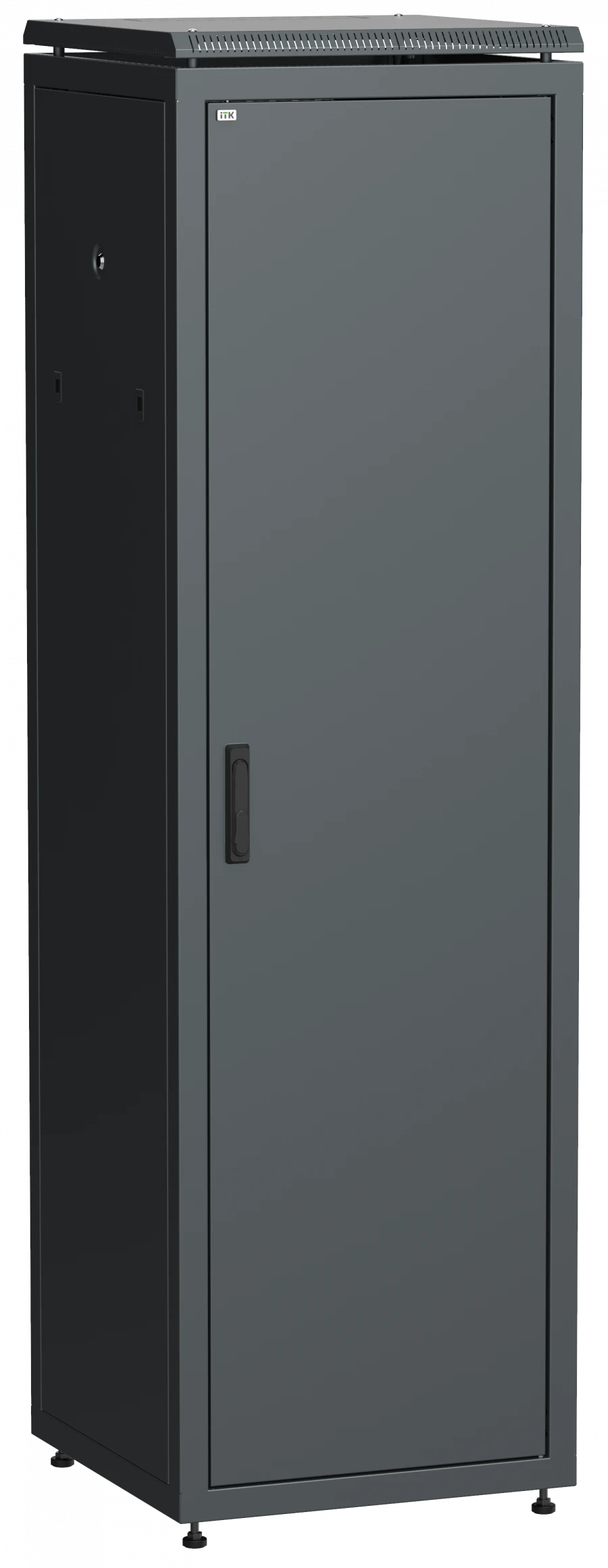 LN05-47U68-M ITK Шкаф сетевой 19" LINEA N 47U 600х800 мм металлическая передняя дверь черный