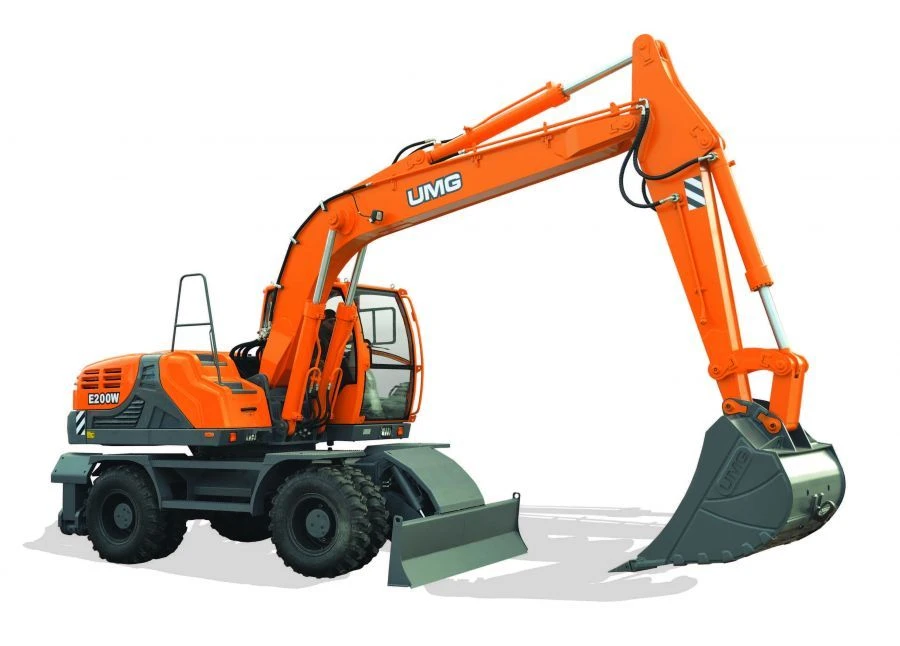 حفار بعجلات متعدد الاستخدامات مزود بنظام هيدروليكي للعمليات الدقيقة E200W
