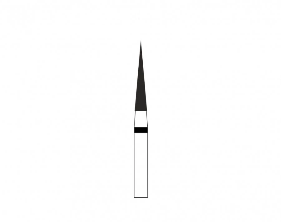 Dental Burs with Diamond Heads "RosBel" Type 3 Cylindrical with Conical or Spherical Tip