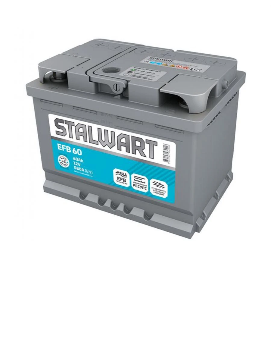 بطارية بدء تشغيل رصاصية حمضية EFB 6ST-75VL STALWART