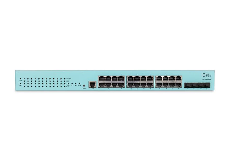 محول الشبكة IQTools 1124-P-4X10G للاتصال عالي السرعة