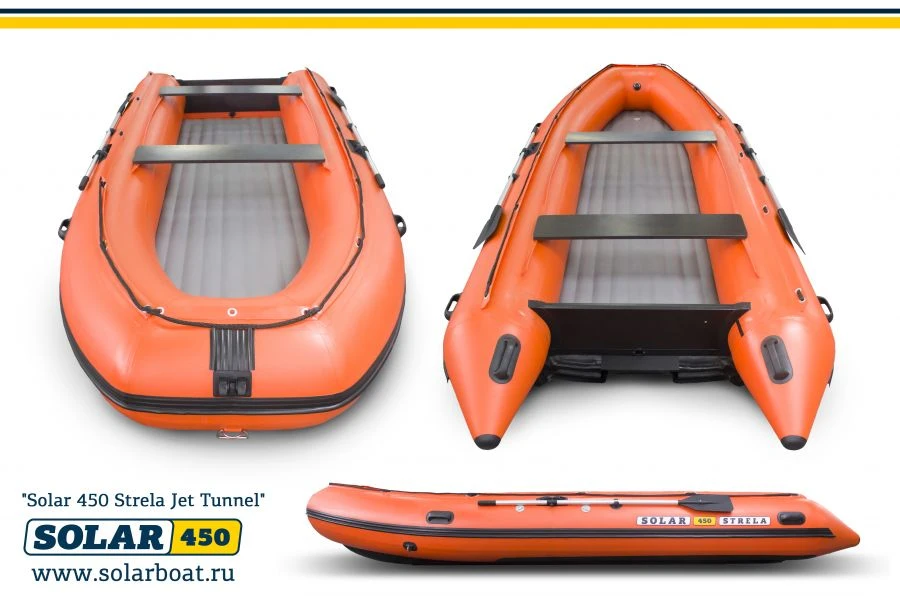 قارب مطاطي مزود بمحرك SOLAR-450 Strela Jet Tunnel