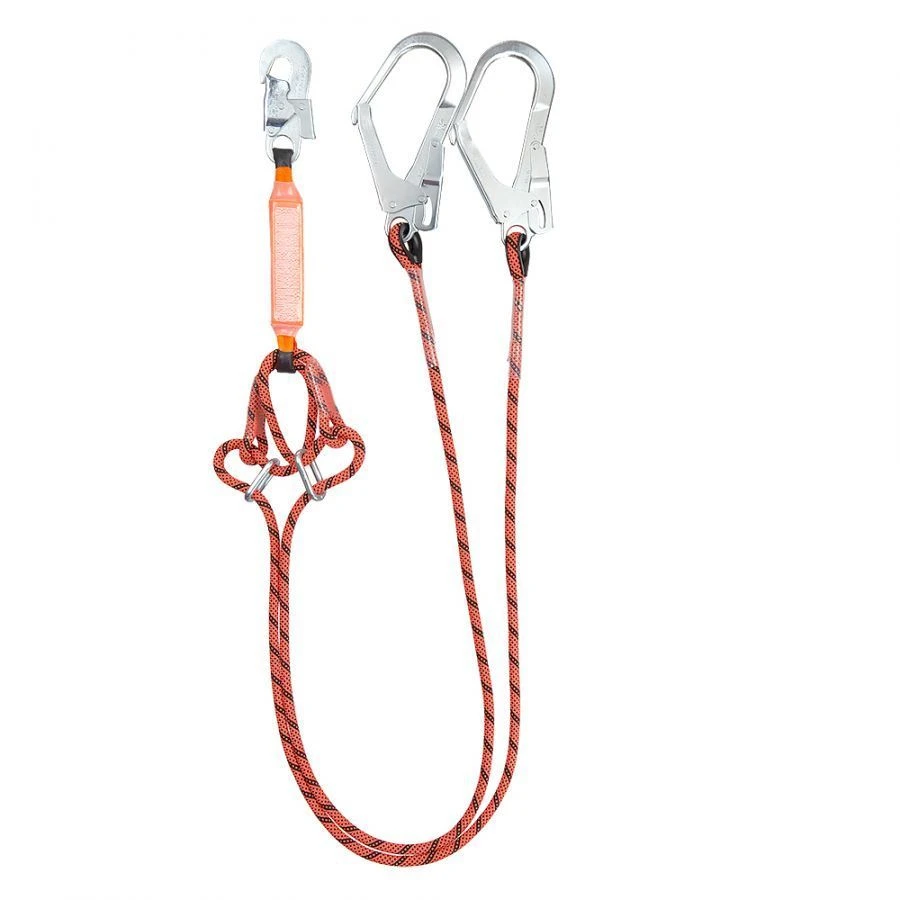 حبل مزدوج مع منظم طول وممتص صدمات، فن. HS-AR22d