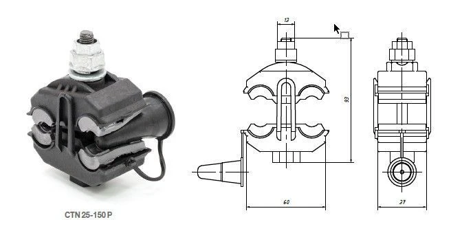 CTN 25-150 P Connector for Uninsulated Aluminum Wires