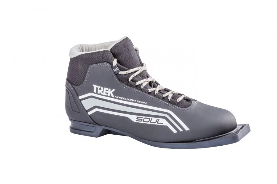 Ботинки лыжные TREK Soul4 черный (лого серый) 75