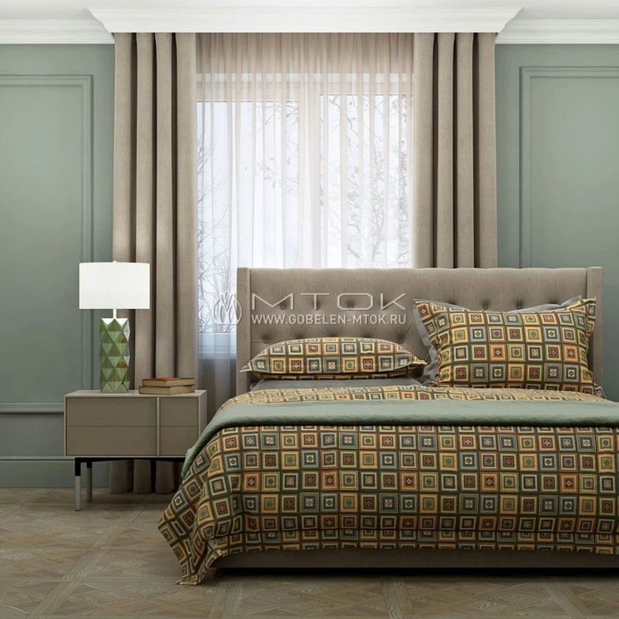 غطاء سرير من الجوبليه مع حواف 235x250 سم