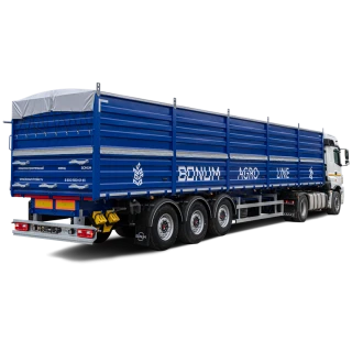 نصف مقطورة BONUM 928010 مع ثلاثة محاور وخيمة