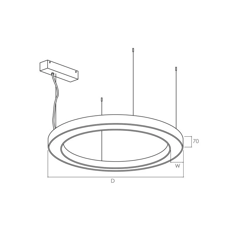LED Pendant Light ART-RING 1780W200S 202W