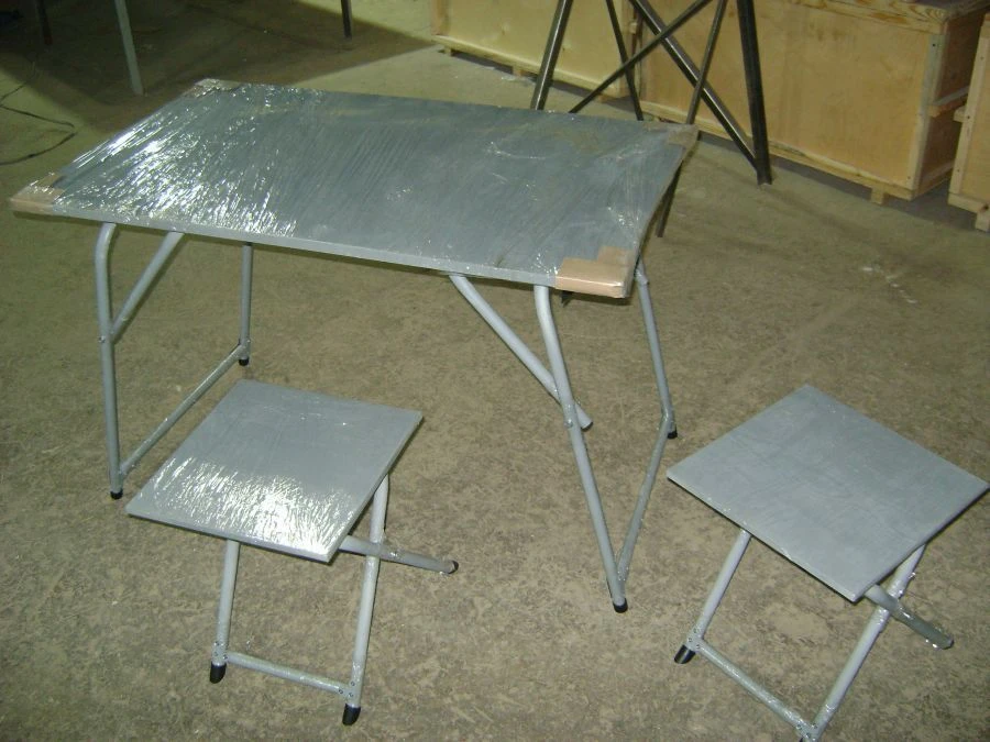Foldable Chair, Metal and Plywood