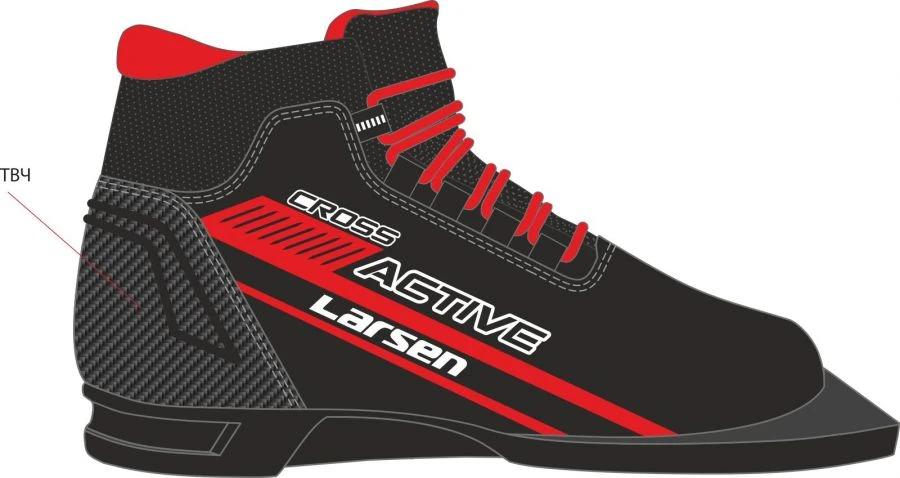 Ботинки лыжные Larsen Cross Active 75mm (лого красный)