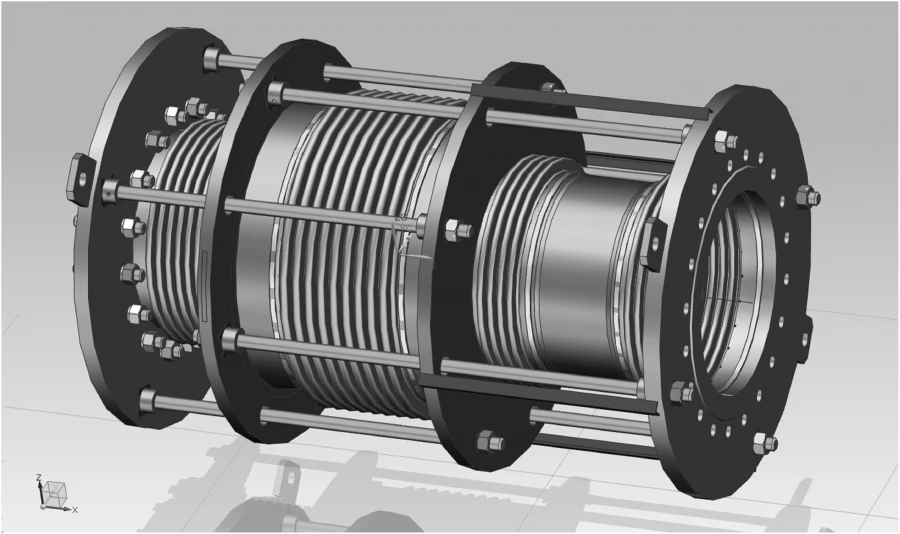 Компенсатор сильфонный универсальный разгруженной конструкции (тип U) исполнения UFZ номинальным диаметром от 15 мм до 5000 мм.,