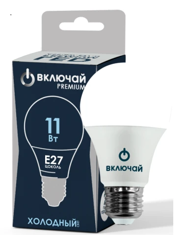 مصباح LED 11 واط E27 A60 6500K 220 فولت (LED PREMIUM A60-11W-E27-WW)