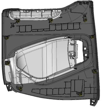 Right Rear Door Trim Assembly for Vehicles M1 and N1 - 96833462ZD