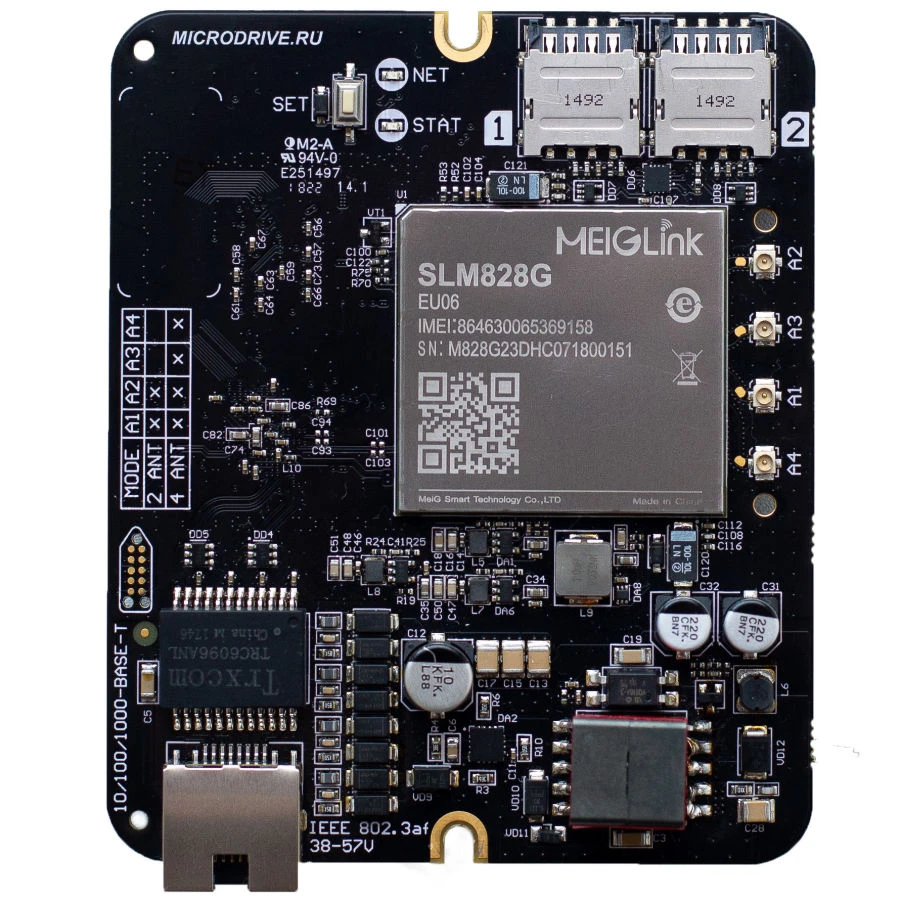 جهاز توجيه 4G مدمج مع مودم LTE Cat.12 وبطاقتي SIM، Microdrive Tandem 4G6-OEM-1