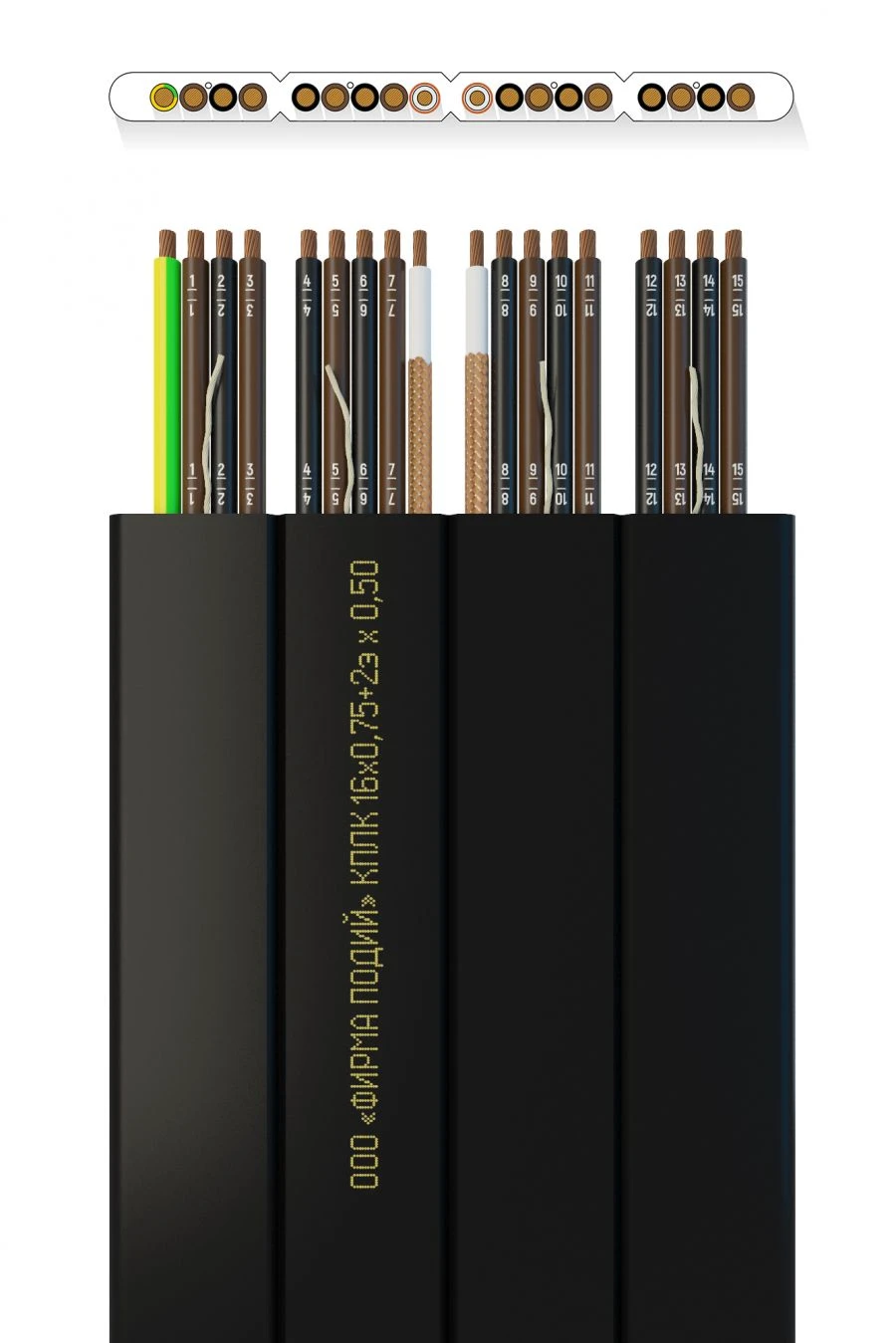 كابل مصعد مسطح مركب KPLK 16x0.75+2x0.50