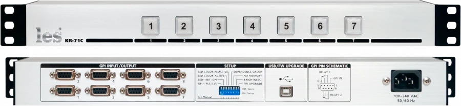 Active Control Remote KR-71C with 7 Buttons and GPI Signals
