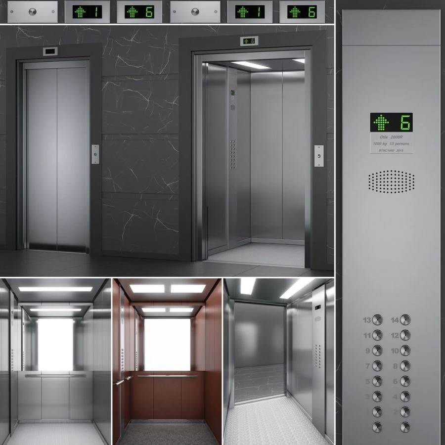 Classic Electric Passenger Lift with Machine Room, 1.6 m/s, 1000 kg Capacity