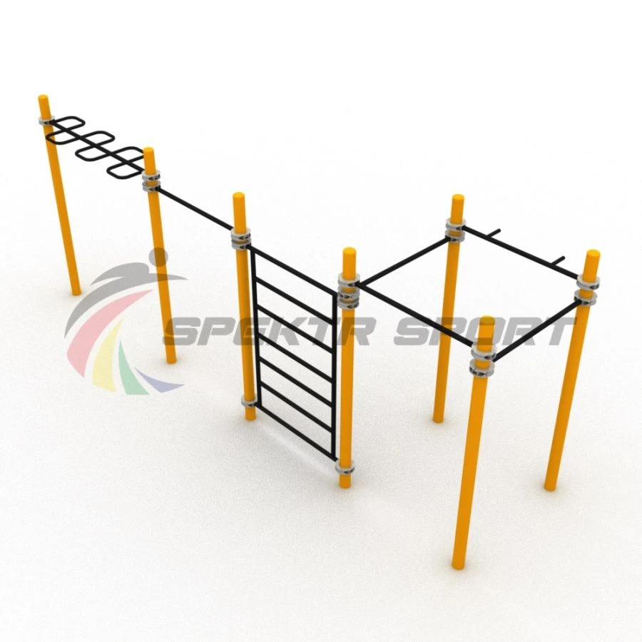 مجمع تمارين مع عصا ثعبان، جدار سويدي وبارات سحب SP WRK-03_76mm