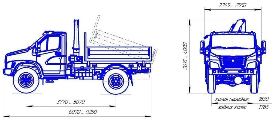 Diesel Dump Truck Over 3.5t Capacity, Model 37193N on GA Chassis