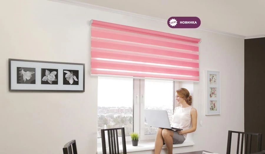 Custom Made CLIC DUO Roller Blinds 155x170 cm