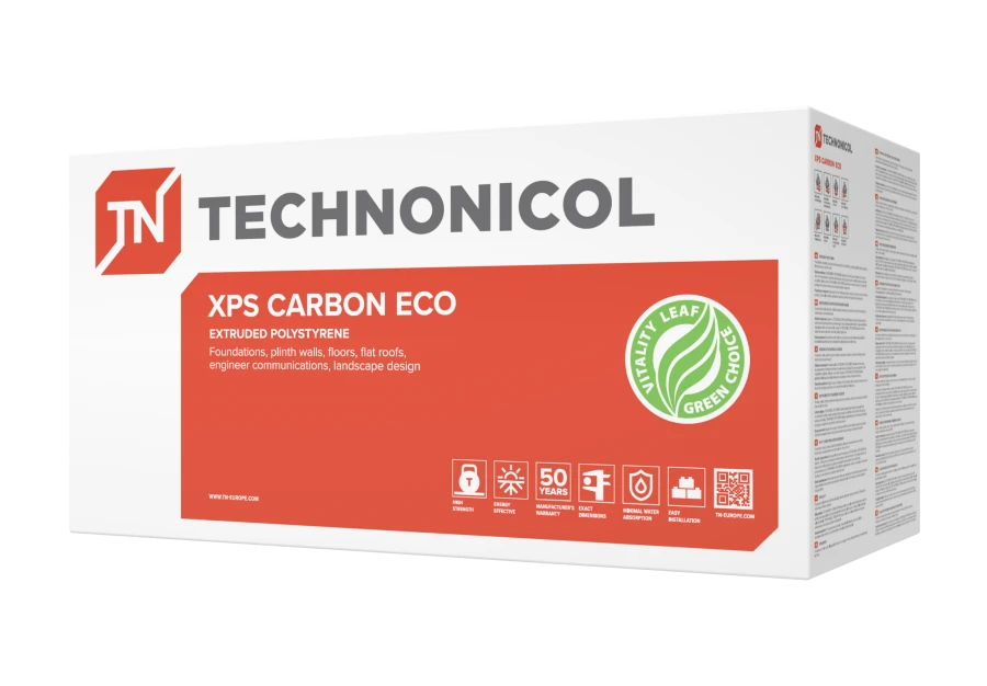 Плиты пенополистирольные экструзионные ТЕХНОНИКОЛЬ CARBON ECO