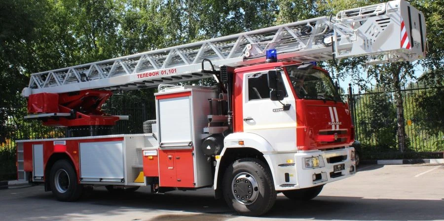 Автолестница пожарная АЛ-32 (43253), тип 4344-L2, модификации 4344N4, на базе шасси модификации КАМАЗ-43253-G5