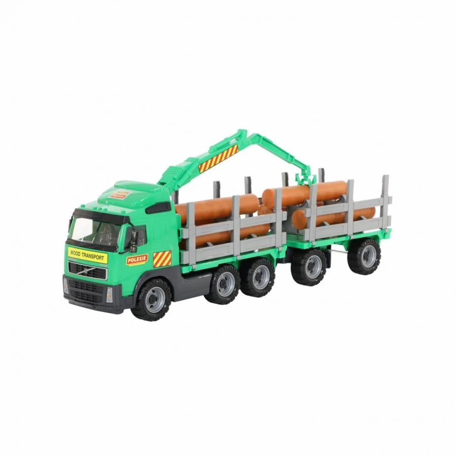 "Volvo", автомобиль-лесовоз с прицепом (в сеточке), Артикул 8725.