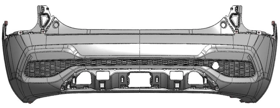 Задний бампер (накладка бампера) с отверстиями SP2 86612- Q5020