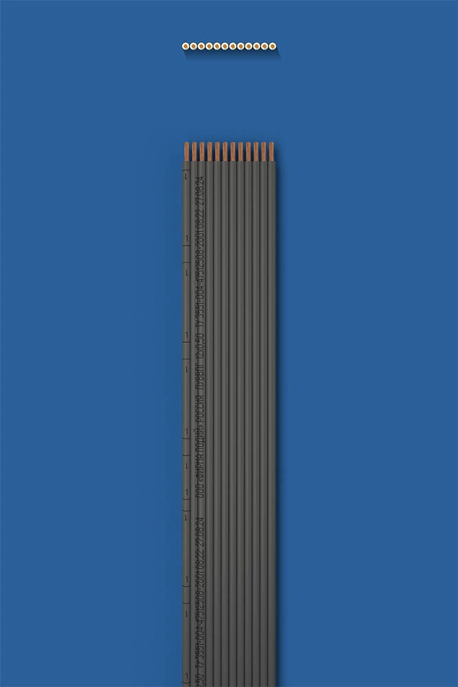 سلك تثبيت مسطح بعزل مزدوج 12x0.50 PUVVPG