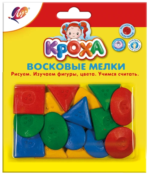 Мелки восковые "Геометрические фигуры"