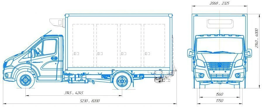 Diesel Truck for Cargo with Maximum Weight of 3.5t AM193 Modification