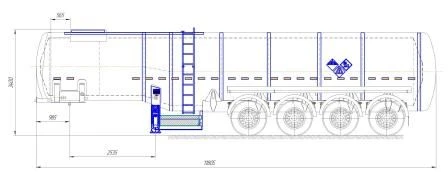 Полуприцеп-цистерна ППЦХ-998810-32 для перевозки химии