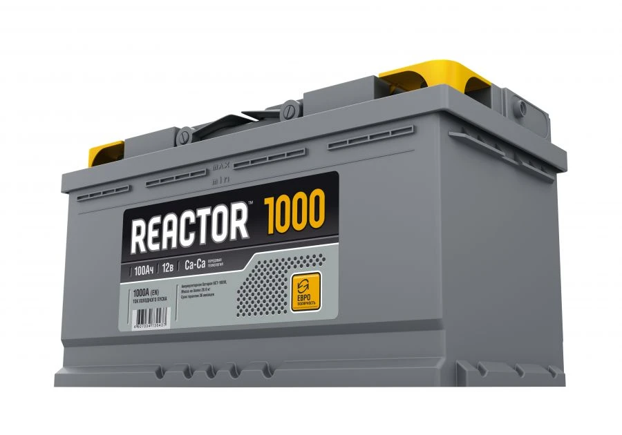 بطارية بدء التشغيل الرصاصية الحمضية 6СТ-100VL REACTOR Euro
