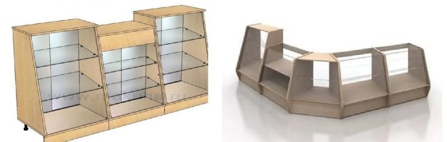 Wooden Retail Counter for Businesses - "Edelwood" Model