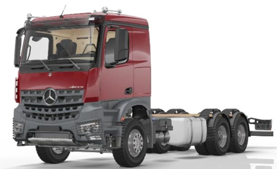 Шасси Mercedes-Benz Arocs 4145 K с кабиной F1A