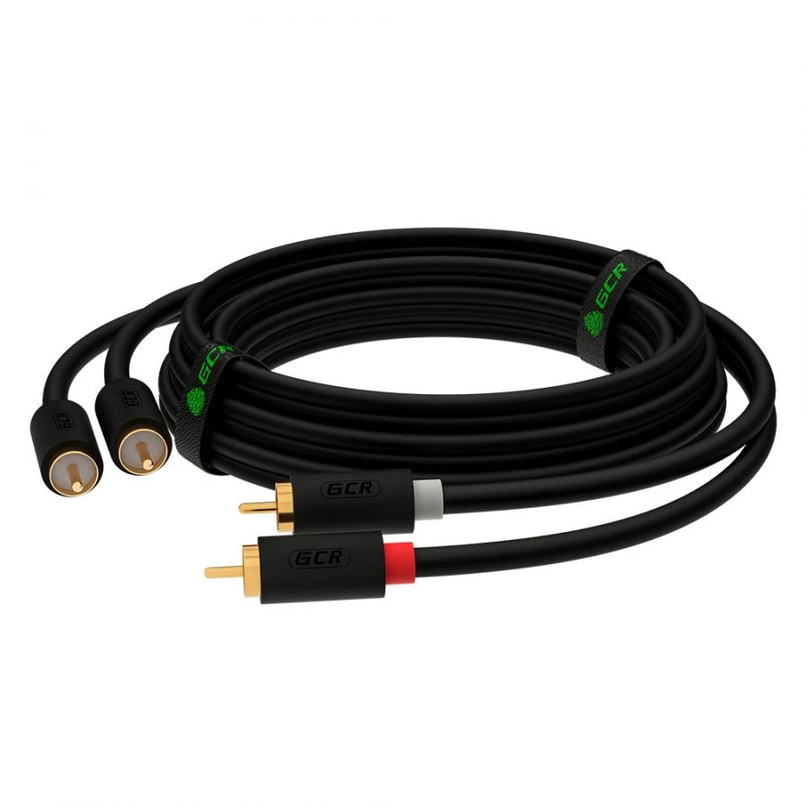 كابل الصوت عالي الجودة GCR-AJR22، 2 RCA إلى 2 RCA