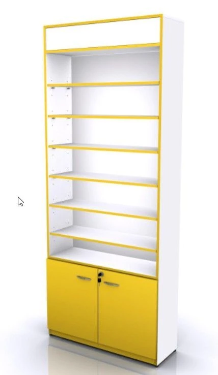 Шкаф торговый для аптек 900х300х2200 АШ-01