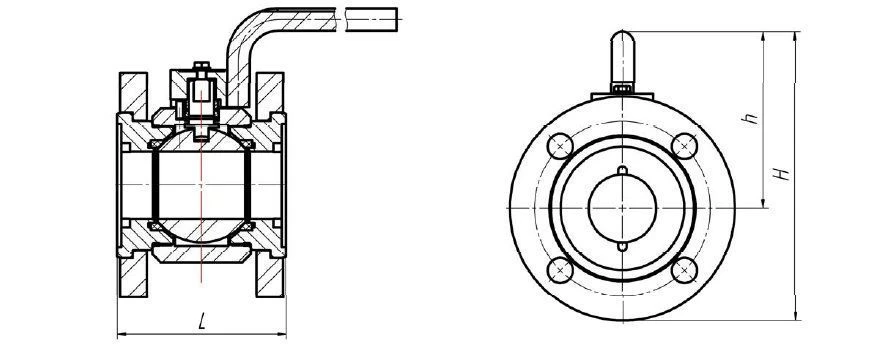 Кран шаровой фланцевый КШ DN 10-1400 PN 1,6-25 МПа