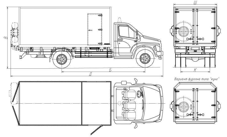 Hazardous Cargo Transport Vehicle 5759AP-3 based on GAZ Models C41R16, C41R36, C42R36, C43R16, C43R36, C44R36