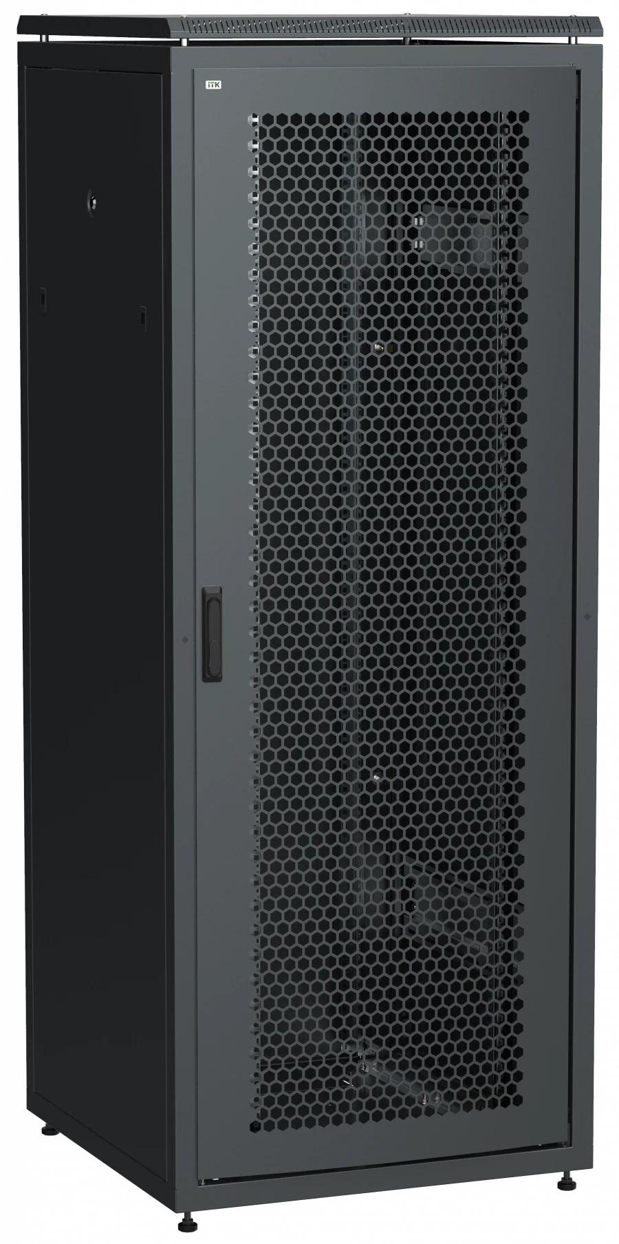 LN05-42U88-PM ITK LINEA N 42U 800х800мм перф. пер. дв. задн. металл. чер.