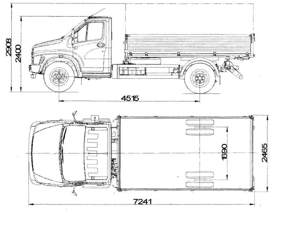 شاحنة تفريغ جانبي 3 GAZ-SAZ-2507-02 على قاعدة هيكل C41R33