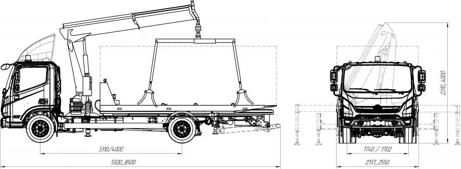 سيارة إنقاذ خاصة مع رافعة (FG 314) SMA 223 على هيكل GAZ C49RD2، C49RF2