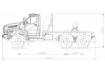 Автомобиль-тягач трубоплетевозный мод. 59602А, 59604Р, 59604S на шасси Урал (5557-60,62,70,72,74; 55571-60,62,64,70,72-74; 4320-