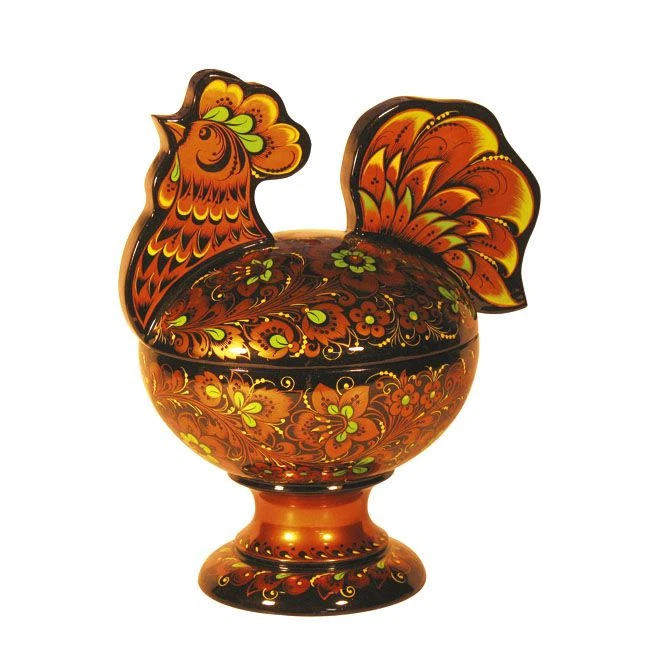 Wooden Candy Bowl "Rooster" - 230x190x150mm - Model 14250230190