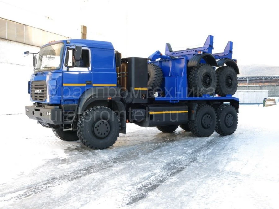 Автомобиль тягач трубоплетевозный 69023A, 69023B на шасси МАЗ6317F9, 6317F5