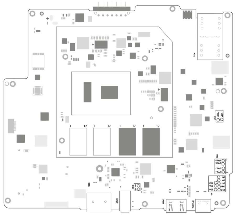 Плата материнская мобильного компьютера MIG T8X (x86) (ТРНМ.467483.001-01)