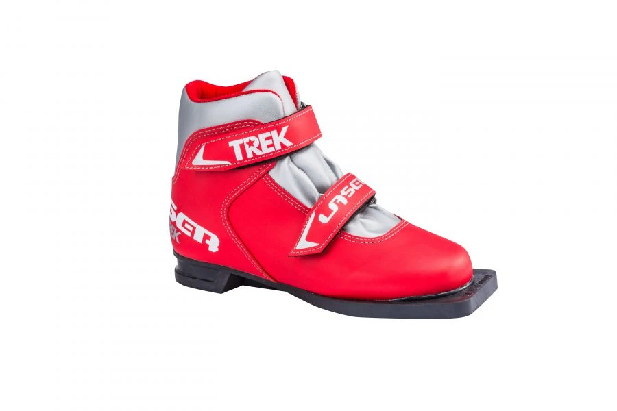 Ботинки лыжные детские TREK Laser3 красный (лого серебро) 75